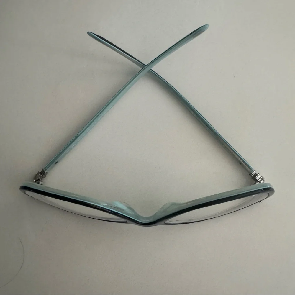 Tiffany & Co Black Turquoise Cat-eye Eyeglasses with Case - Picture 8 of 12